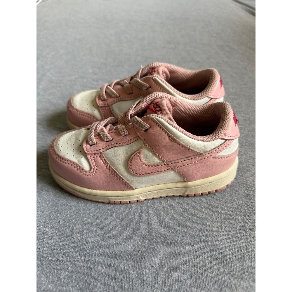 Nike Dunk Low Sneakers Pink White Toddler Size 9C